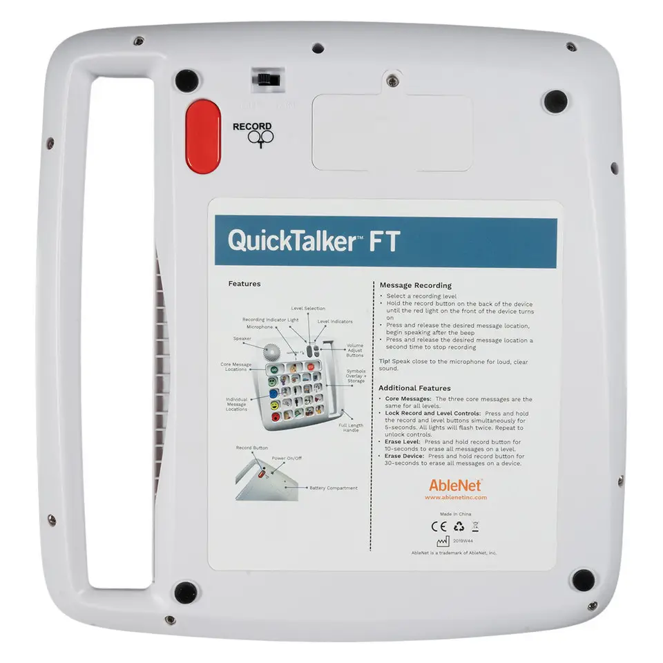 Quicktalker achterkant